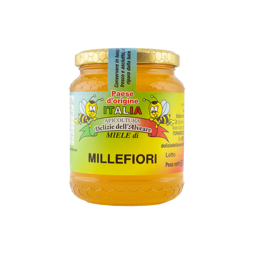 miele di millefiori, miele 100% italiano, miele biologico, miele di qualità, apicoltura delizie dell'alveare